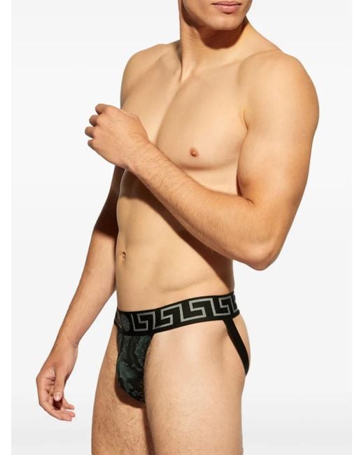 Versace Barocco Jockstrap in Black für Herren