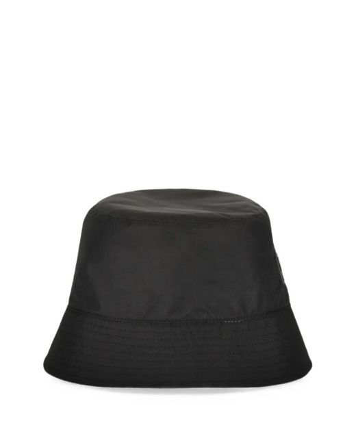 Moorer Black Logo-Patch Bucket Hat for men