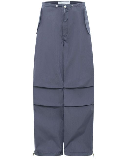 Dion Lee Blue toggle-fastening Wide-leg Trousers