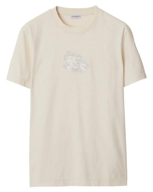 Burberry White Paisley Ekd T-Shirt for men
