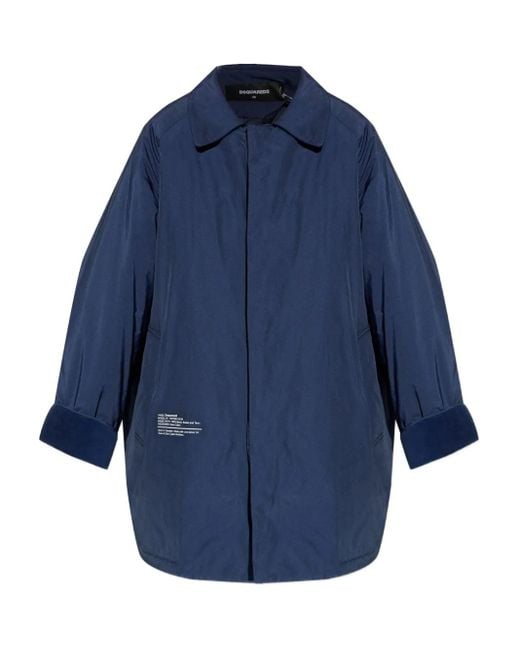 DSquared² Jas Met Fluwelen Manchetten in het Blue