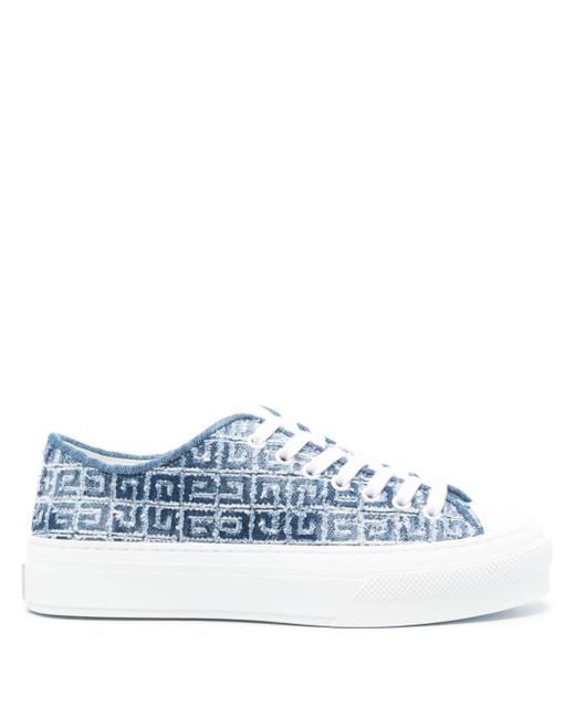 Givenchy City 4g Denim Sneakers in het Blue