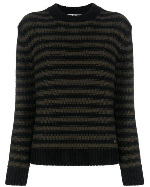 Pull en laine à rayures horizontales Sonia Rykiel en coloris Black