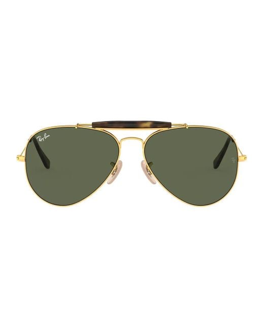 Ray-Ban Green Outdoorsman Ll Aviator-Frame Sunglasses for men