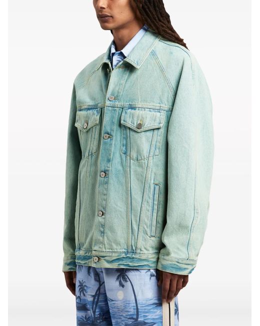 Palm Angels Green Jackets for men