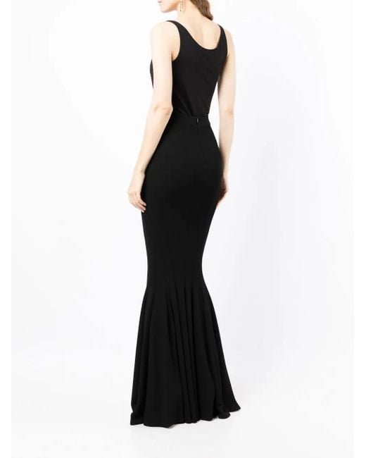 Zuhair Murad Black Stretch-Jersey Long Mermaid Skirt