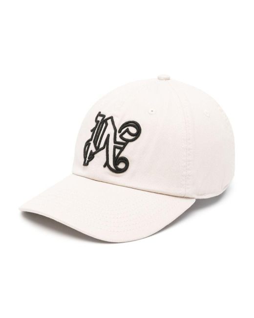 Palm Angels Natural Embroidered-logo Cotton Cap