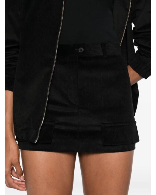 MEDEA Black Cotton Straight Skirt