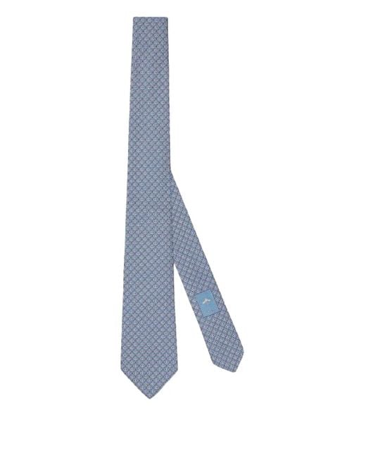 Gucci Blue Gg Monogram Silk Tie for men