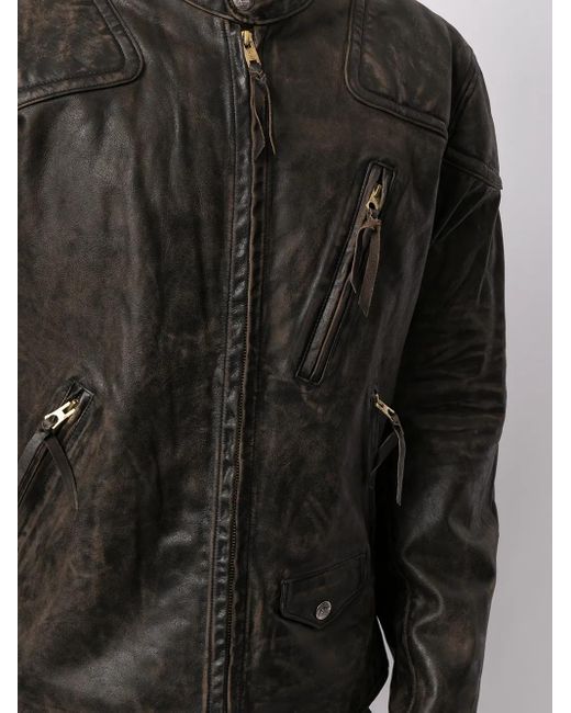 RRL Black Watts Biker Jacket for men
