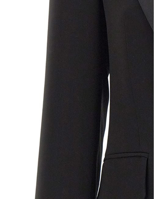 Eleventy Black Silk Tuxedo Blazer