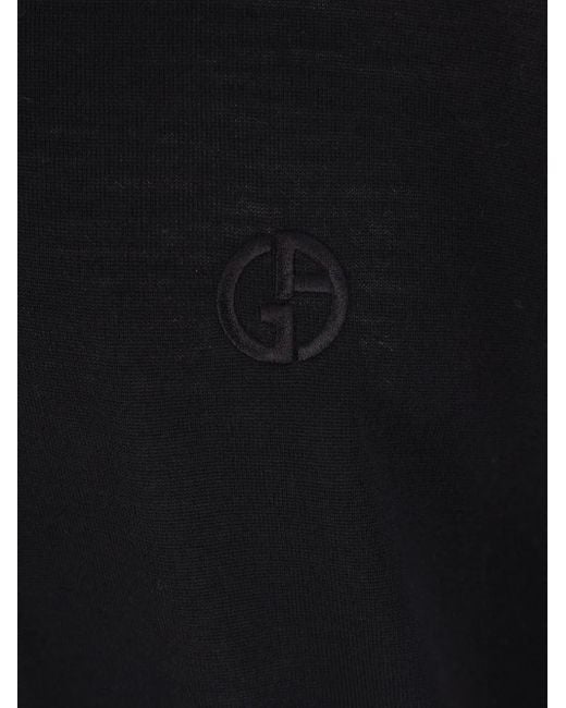 Maglione Con Mezza Zip di Giorgio Armani in Blue da Uomo