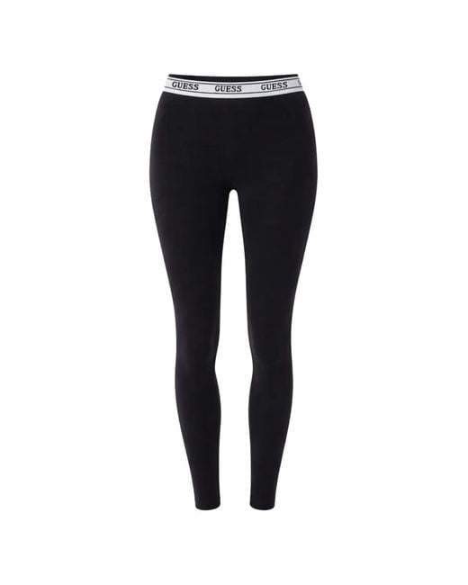Guess Blue Legging Aline À Bande Logo