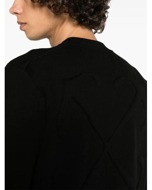 Off-White c/o Virgil Abloh Black Arrows Motif Cotton Sweatshirt for men