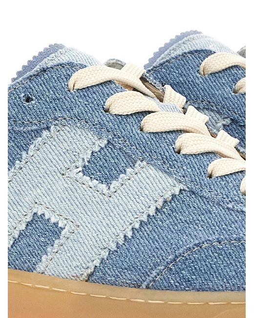 Hogan Blue Logo-Appliqué Sneakers