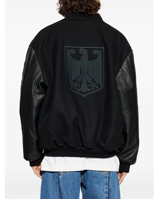 Vetements Black Veste Bomber À Étoiles Imprimées Embossée for men