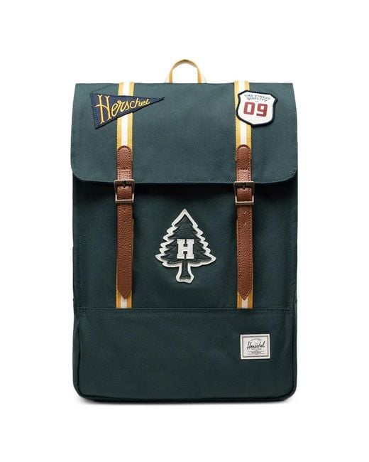 Herschel Supply Co. Blue Survey 20L Patch-Detail Buckle-Fastening Backpack