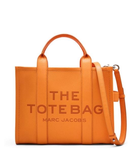 Marc Jacobs Orange The Medium Leather Tote