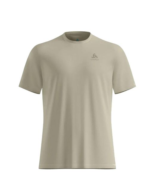 Odlo Gray Cardada Logo-Print Crewneck T-Shirt for men