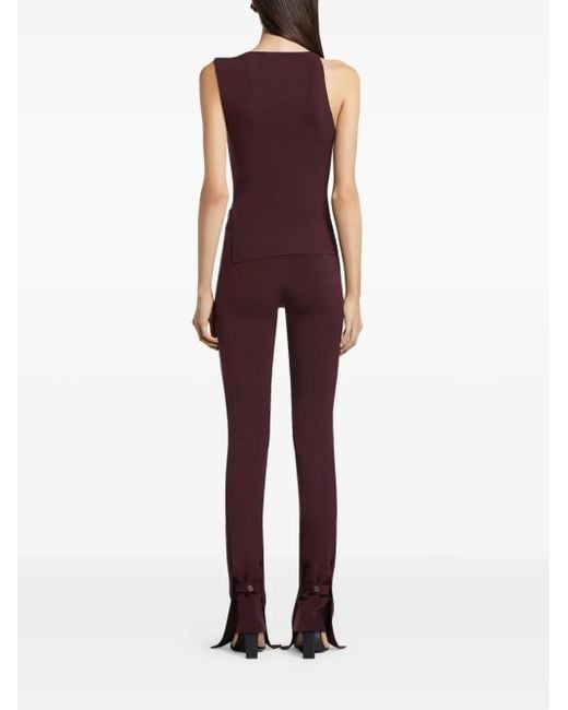 Courreges Red Oblique Interlock Top