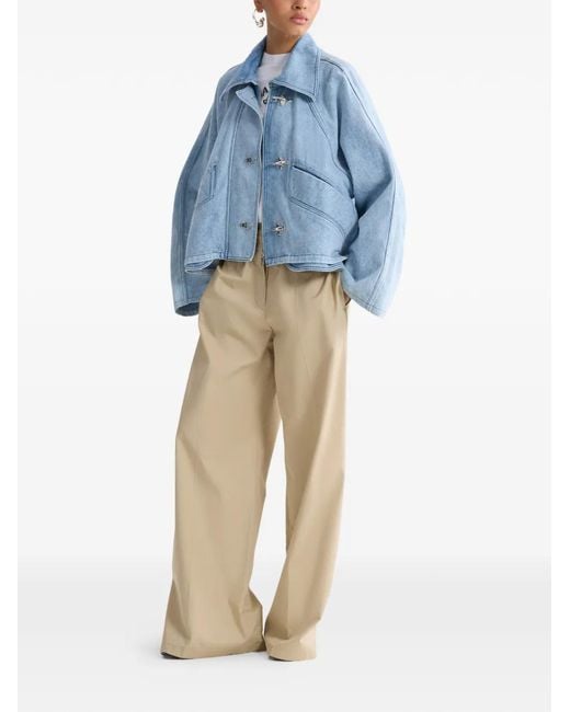 Patou Blue Oversized Cropped Jacket