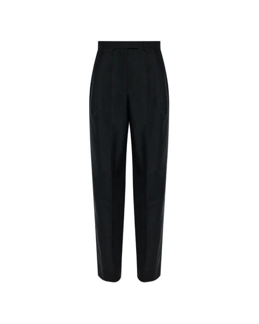 Givenchy Black Wool Pleated Trousers