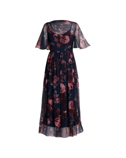 Erdem Blue Floral-Print Dress