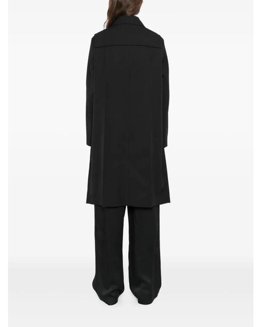Jil Sander Black Buttoned Coat
