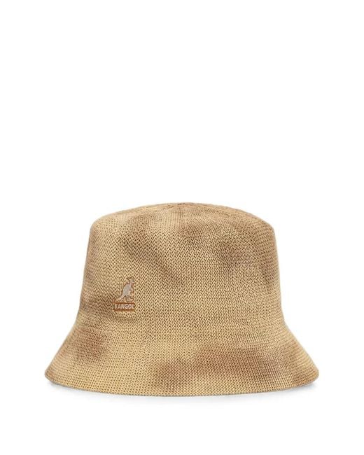 Kangol Natural Logo-Embroidered Tie-Dye Bucket Hat