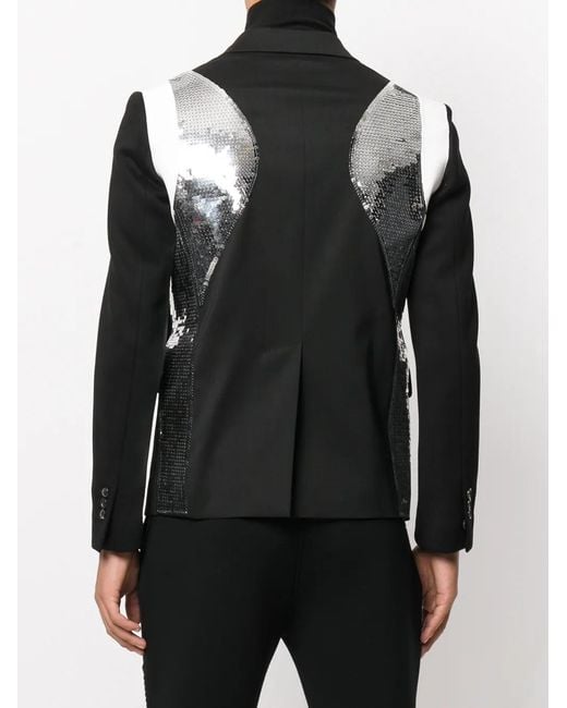 DSquared² Black Sequin Insert Evening Blazer for men