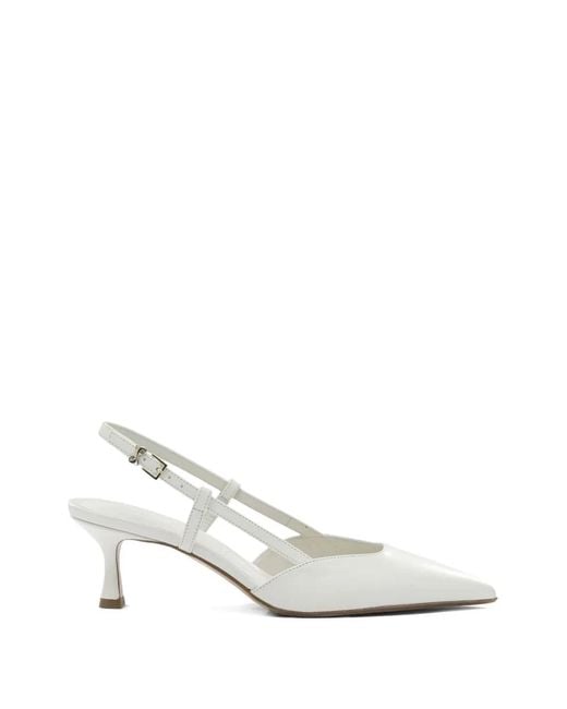 Sergio Levantesi White Chantal Slingback Pumps