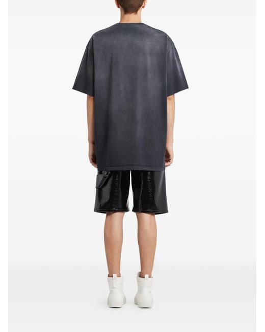 Courreges Blue Logo T-Shirt for men