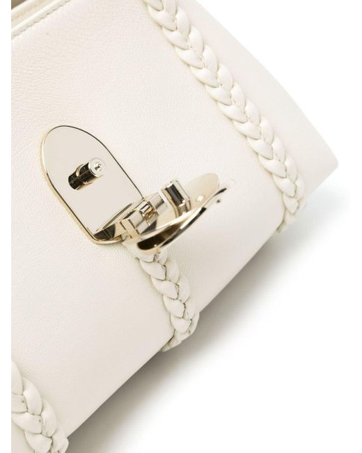 Chloé White Small Penelope Leather Shoulder Bag