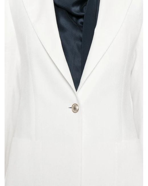 Tagliatore White Single-Breasted Blazer
