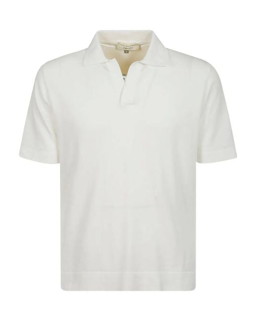 FILIPPO DE LAURENTIIS White V-Neck Half-Sleeve T-Shirt for men