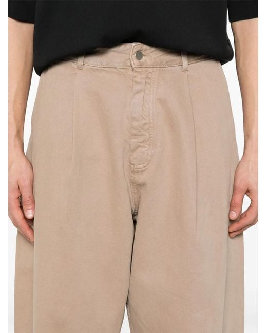 Studio Nicholson Geplooide Broek in het Natural voor heren