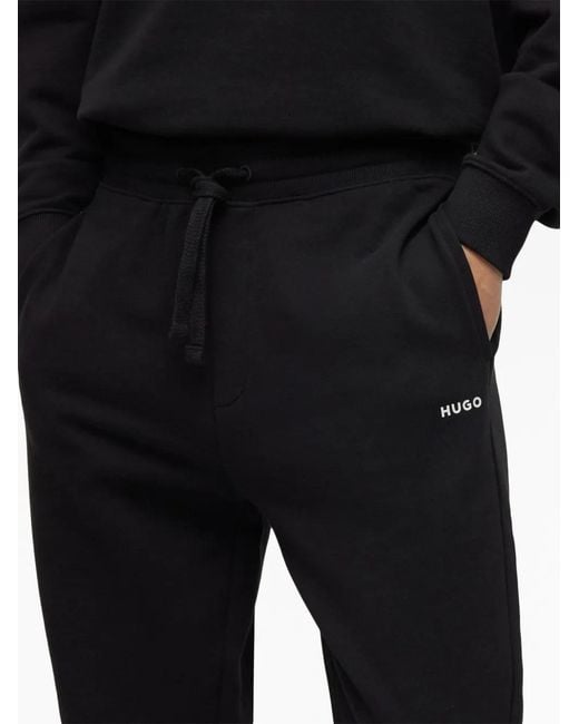 HUGO Black Logo-Print Tracksuit for men
