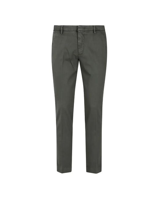 Entre Amis Gray Pressed-Crease Trousers for men