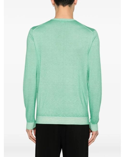 Malo Green Round-Neck Sweater for men