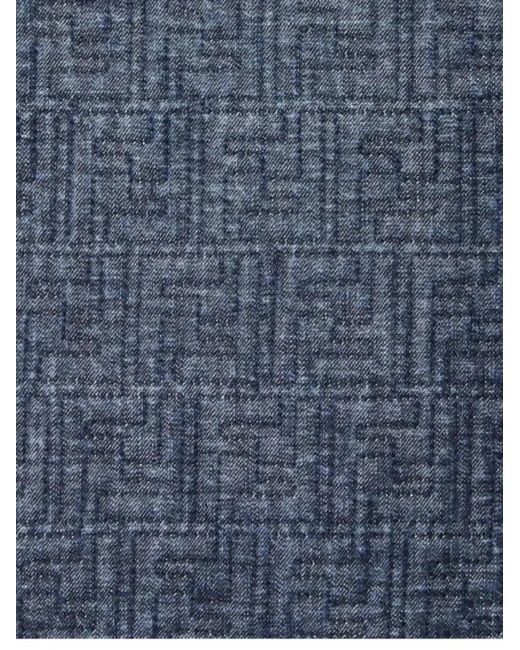Giacca Crop Con Logo di Fendi in Blue