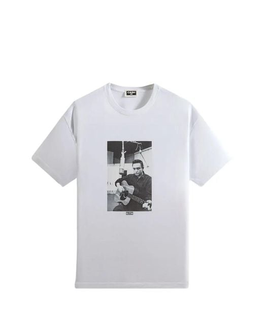 Kith White Johnny Cash Graphic-Print T-Shirt for men
