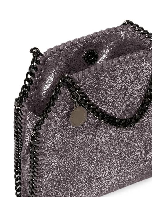 Stella McCartney Purple Falabella Metallic-Effect Tote Bag
