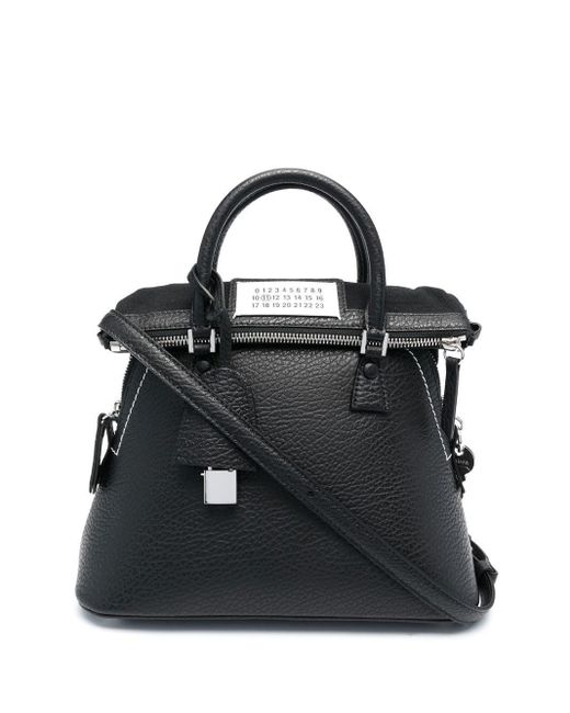 Maison Margiela 5ac Classique Mini Leather Tote Bag in Black | Lyst