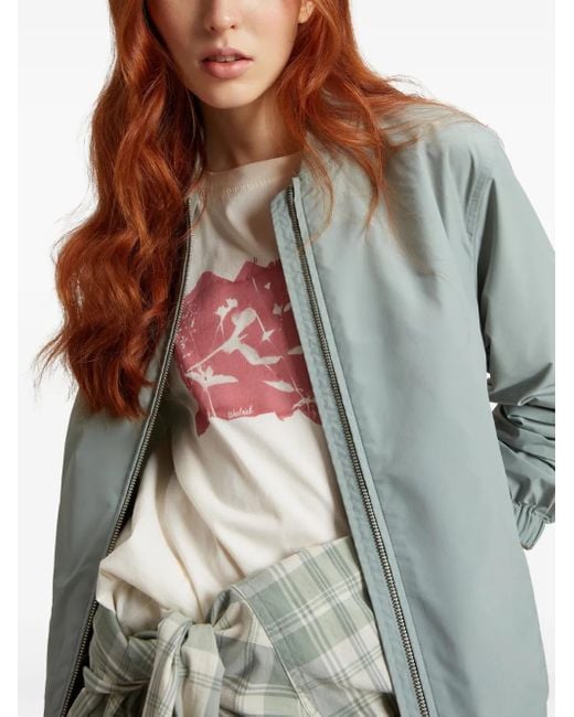 Woolrich Blue Summer Bomber Jacket