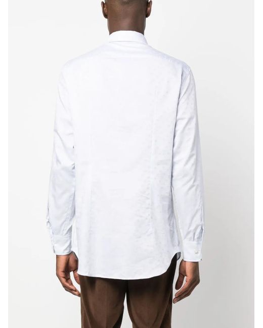 Etro Overhemd Met Jacquard in het White voor heren