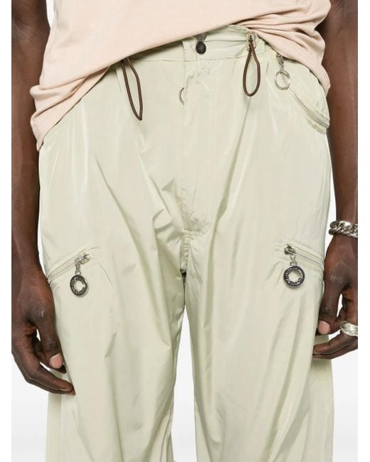 Charlie Constantinou White Zip-Pockets Parachute Trousers for men