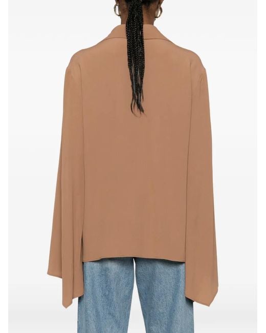 FEDERICA TOSI Natural V-Neck Blouse