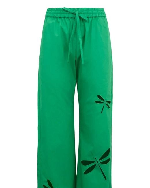 MIRA MIKATI Green Cut-Out Trousers