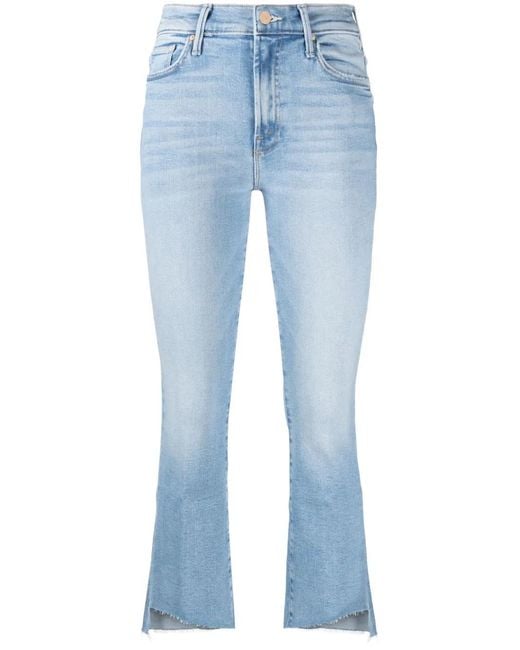 Mother Blue 'the Insider Crop Step Fray' Denim
