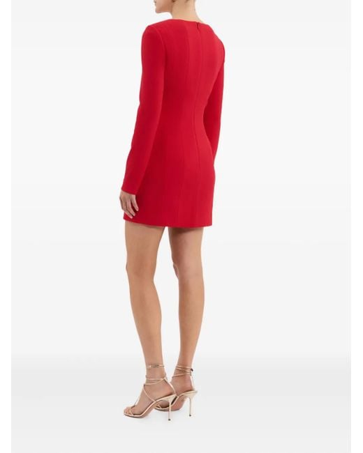 Rebecca Vallance Red Cameron Button-Front Mini Dress